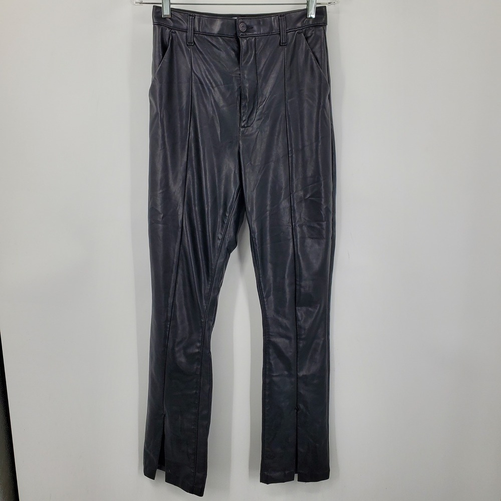 Abercrombie & Fitch Black Faux Leather Ultra High Rise Skinny Pants Size 29/8